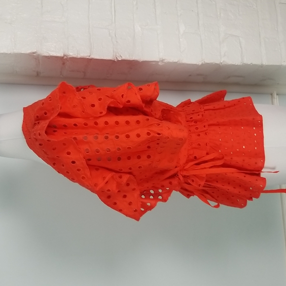 J. Crew eyelet ruffle wrap top - Picture 8 of 10